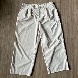 SHEIN Cream Wide Leg Pleated Pants